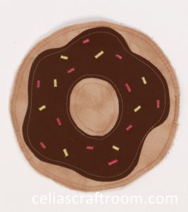 kids simple sewing pattern, donut softie
