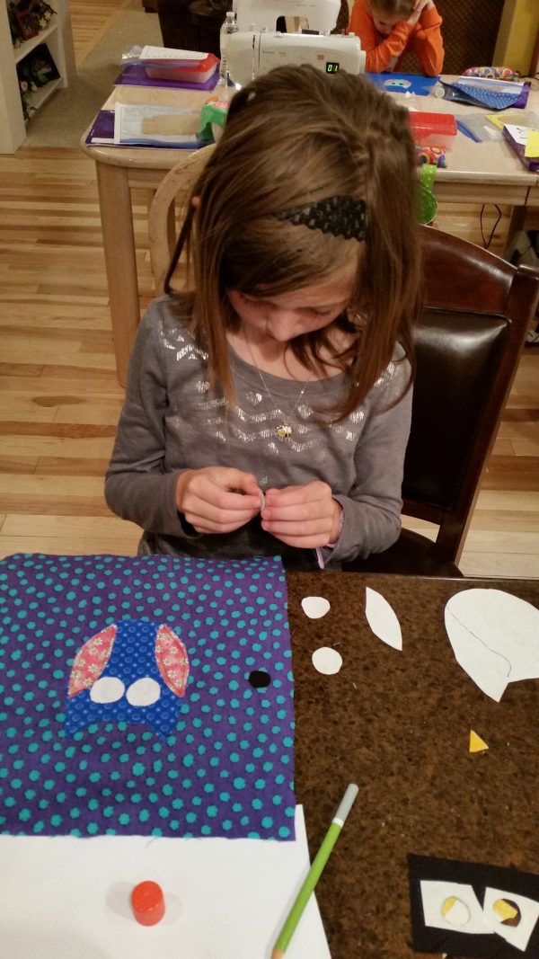 owl applique,kids sewing classes