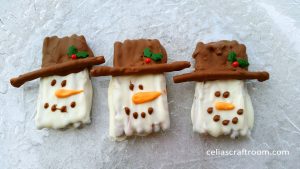 Pretzel Candy, Snowman Pretzels