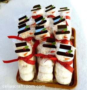 snowman donuts, christmas treats