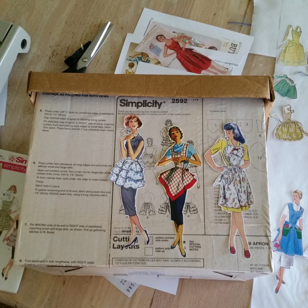 vintage apron patterns, Decoupage, pattern box