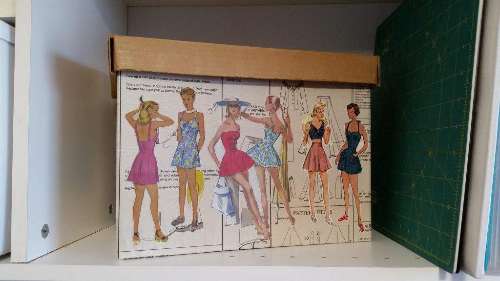 vintage swim suit patterns, Decoupage, mod podge, pattern box