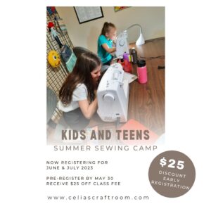 June 2023 Sewing Camp - Sew Fun Sew Fashion @ Celia's Craft Room | Boise | Idaho | United States